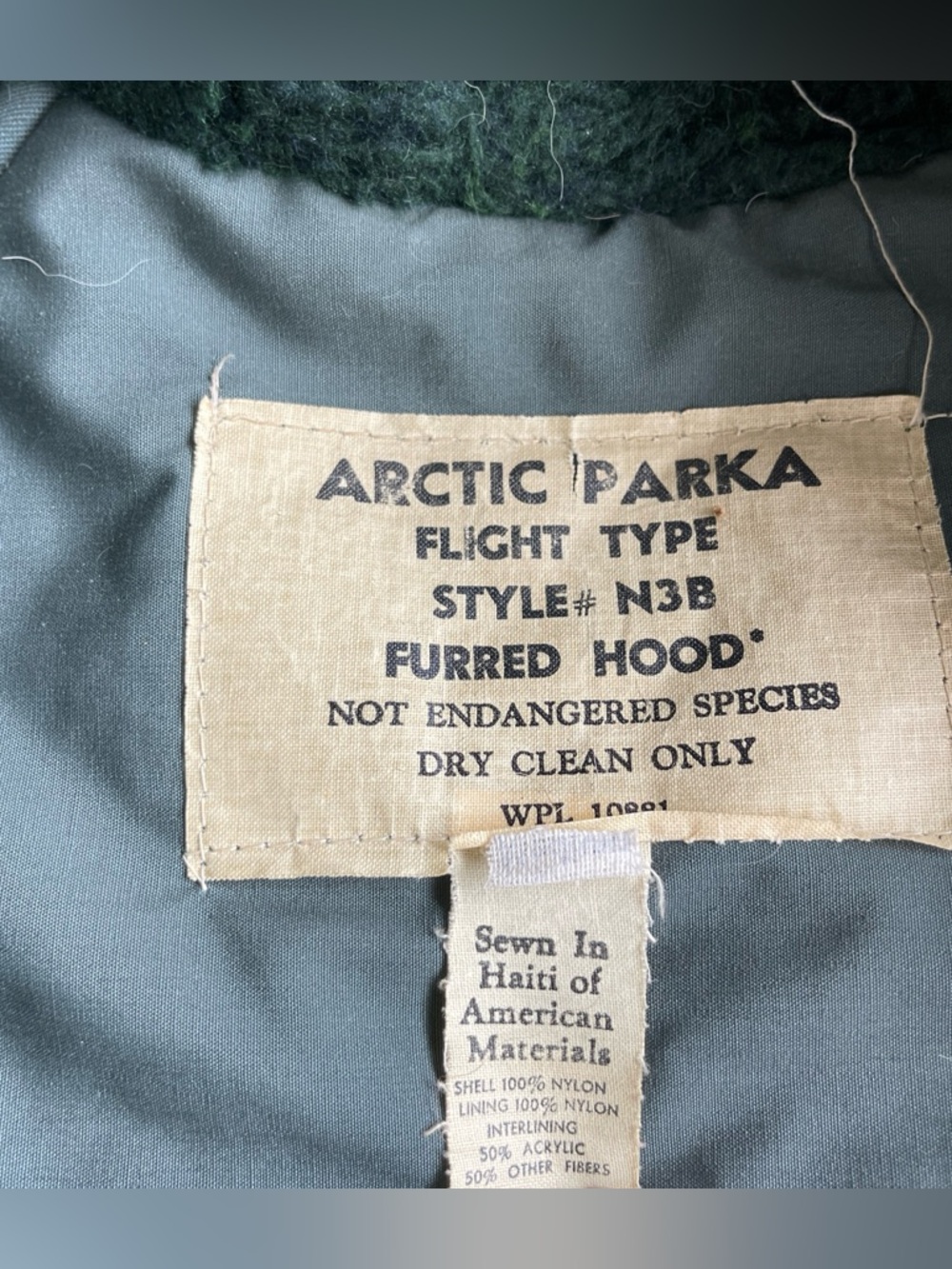 Vintage 70s Arctic Parka Flight Jacket N 3B Fur Lined Hood Military Issued M/L - Picture 10 of 16